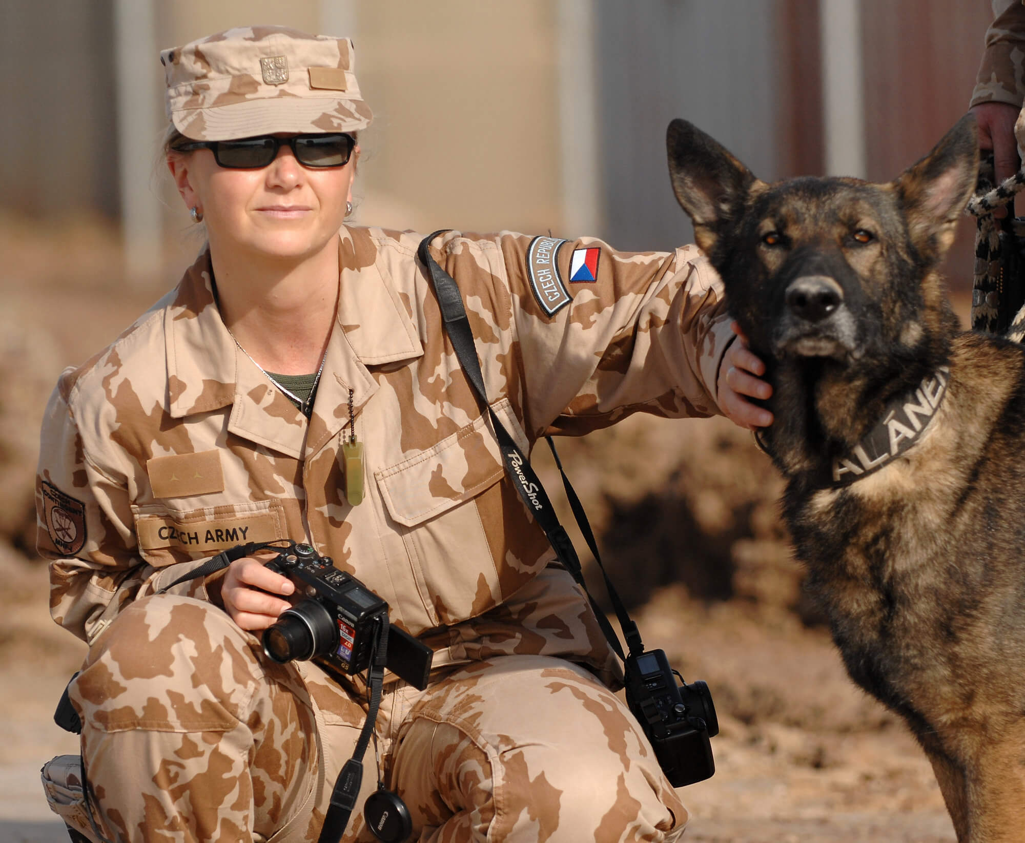 Czech soldiers in Basra Air Station conduct the final stages of training before they begin work as part of the Force Protection Wing at the base. Part of their duties will be to conduct perimeter patrols and manning of the base main gate.